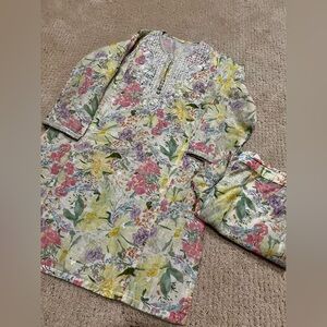 Floral Embroidered Kurta Set girls Ethnc brand